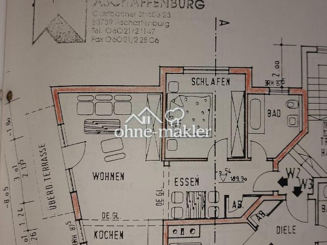 Ruhig wohnen in Aschaffenburg Schweinheim – gepflegte 2 Zimmer Wohnung mit Terrasse & Tiefgarage