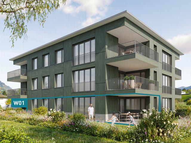 Ruhig wohnen, zentrumsnah leben. 3 Zimmer Gartenwohnung W01