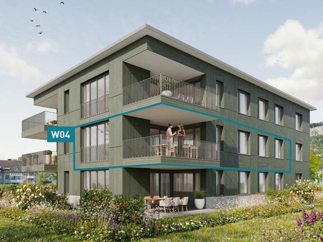 Ruhig wohnen, zentrumsnah leben. 3 Zimmer Terrassenwohnung W04