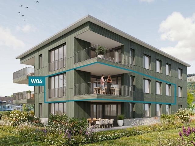 Ruhig wohnen, zentrumsnah leben. 3 Zimmer Terrassenwohnung W04