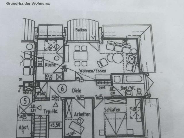 Ruhige Dachgeschosswohnung mit Balkon in Ostercappeln