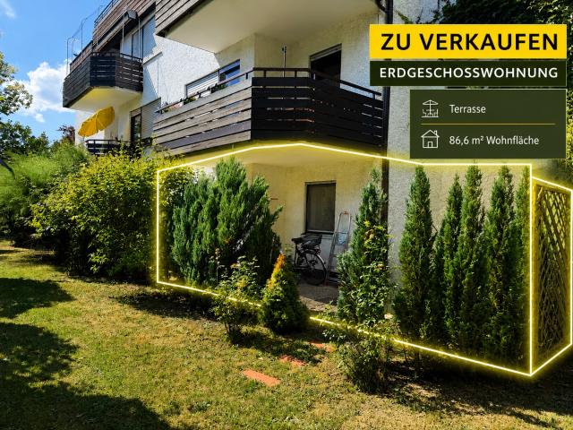 Ruhige Erdgeschosswohnung mit Terrasse & Garage zentrumsnah