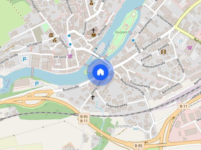 Ruhige Etagenwohnung im Betreuten Wohnen in Stadtparknähe in Regen
