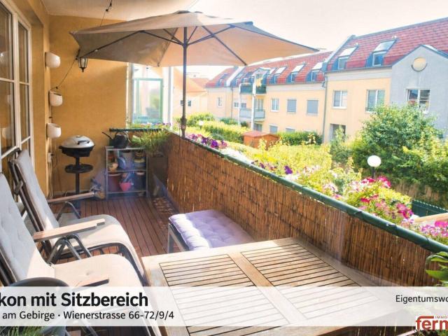 Ruhige & Moderne 2 Zi Wohnung in Brunn am Gebirge mit Balkon, Garage & Klimaanlage – € 295.000