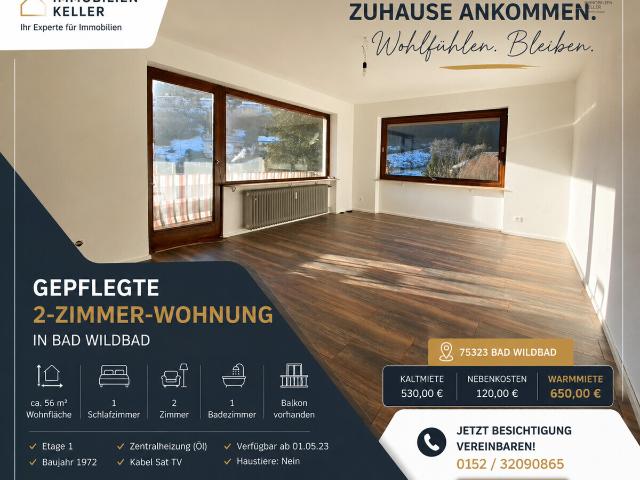 Ruhige Renovierte 2 Zimmer Wohnung