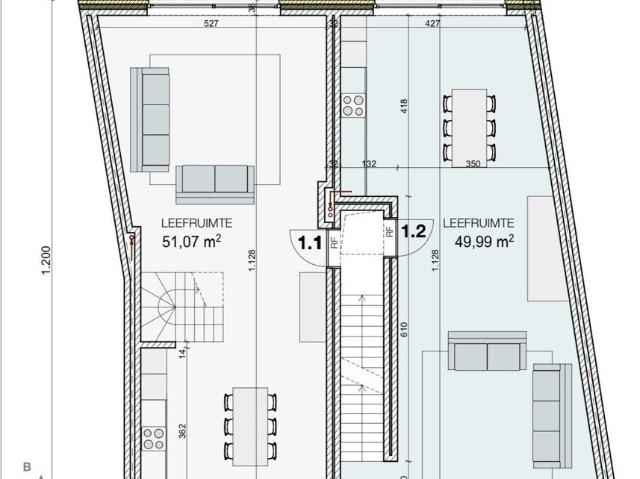 Ruim, luxe triplex appartement