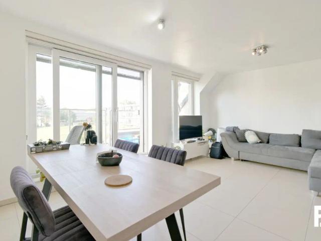 Ruime duplex met terras en vrij uitzicht in Zwijnaarde