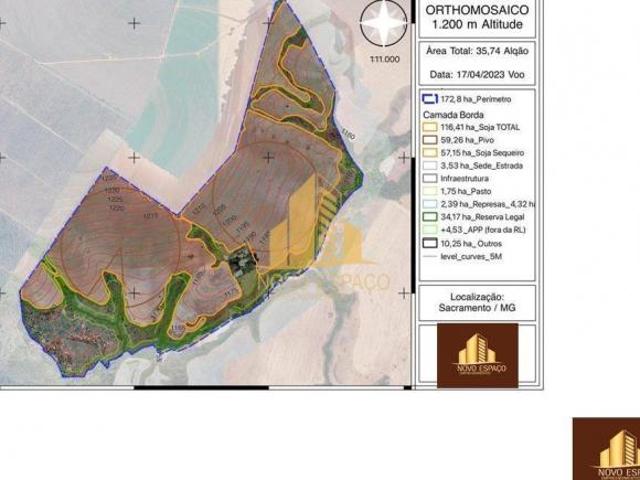 Fazenda Venda com 173 hectares em Sacramento