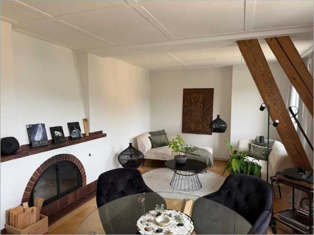 Rustic attic apartment with terrace and view over the rooftops of the old town