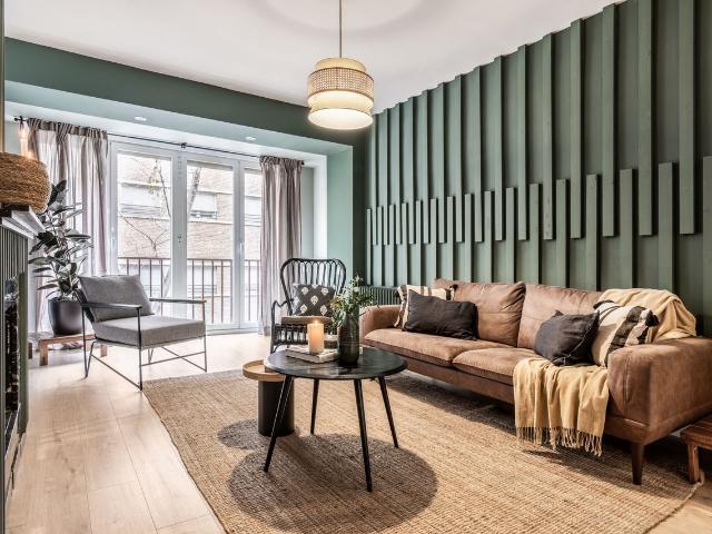 Rustic Modern 2 Bedroom Flat with Private Balcony and Dedicated Workspace, Madrid Amsterdam Apartments for Rent