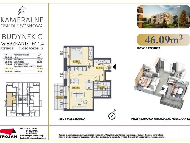 Nowoczesne 2 pokojowe z dużym balkonem, blisko centrum
