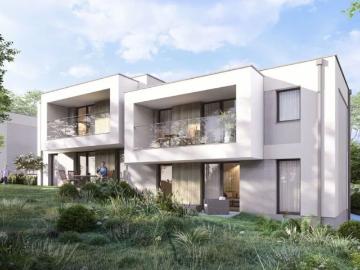 Nowoczesny bliźniak 75 m² z miejscami postojowymi i spokojem