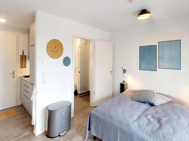 Scandinavian designer appartement with balcony directly at the lake