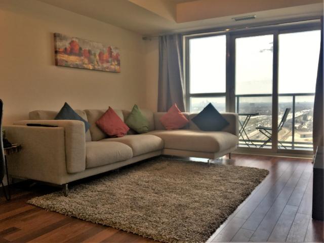 Scarborough Toronto Furnished Condo Rental at Solaris I Condos Lovely 1 Bedroom Suite with Den, Balcony and Panoramic Views