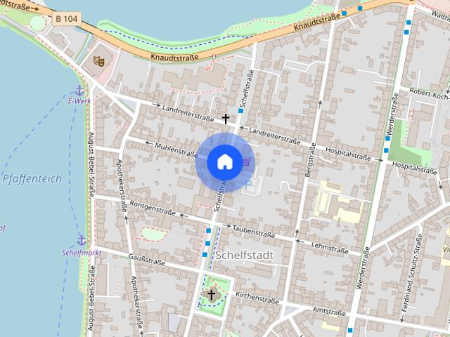 Schelfstadt am Pfaffenteich: 3 Zimmer Wohnung mit Balkon, Fahrstuhl und Tiefgaragenstellplatz