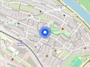 SCHICKE 2,5 Zimmer Wohnung, Balkon, Wintergarten in 70376 Stuttgart Münster 2354