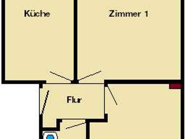 Schicke 2 Raum Wohnung mit Balkon
