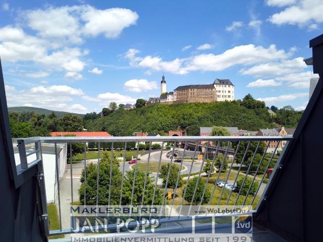 Schlossblick von der Dachterrasse Erstbezug nach Sanierung