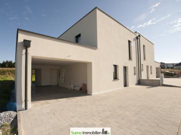 Bezugsfertig Herbst 2026 TOP 3. Nähe Wels in Niederthalheim– stilvolles Doppelhaus mit Weitblick ins Grüne