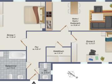 Schnäppchen Alarm: 3 Zimmer unter 1.900 €/m² – Keine Miete mehr zahlen, endlich Eigenheim!