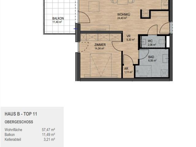 Schön Angelegte Mietwohnung mit Sonnenbalkon in Neu Errichtetem Wohnhaus!