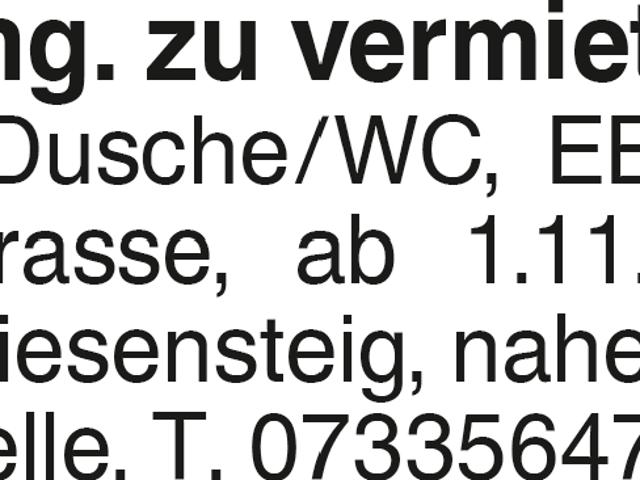 Schöne 3 Zi. Whg. zu vermieten