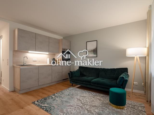 Schöne 1,5 Zimmer Wohnung nähe S Bahn mit Balkon, Einbauküche, modern