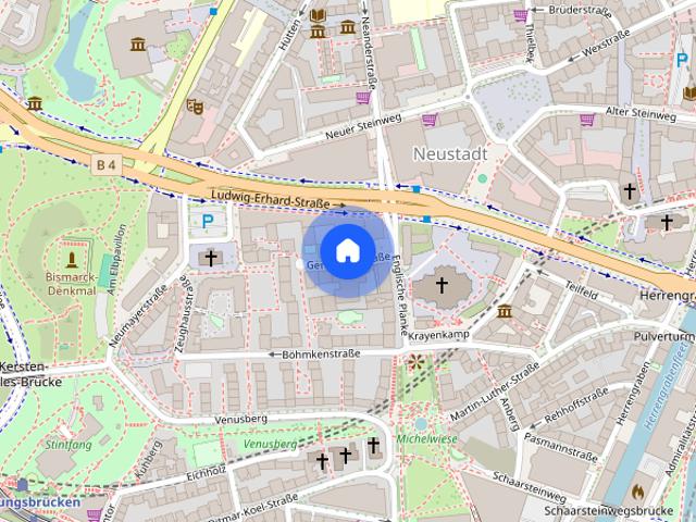 Schöne 1 Zimmerwohnung zur Miete in Hamburg Neustadt Wentzel Dr