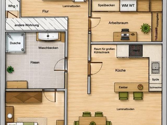 Schöne 2,5 Zimmer Whg, Stadtwohnung im Zentrum