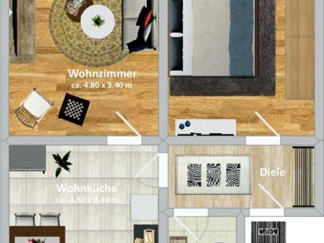 Schöne, helle 2,5 Zimmer Wohnung mit großer Wohnküche in Frohnhausen