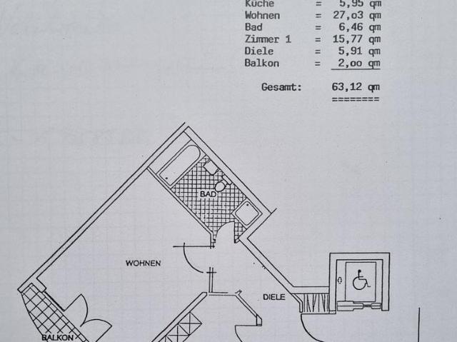 Schöne 2 Zimmerwohnung in Preungesheim mit Balkon