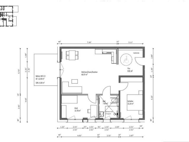 Schöne barrierefreie Wohnung am Ende einer Sackgasse zu verkaufen