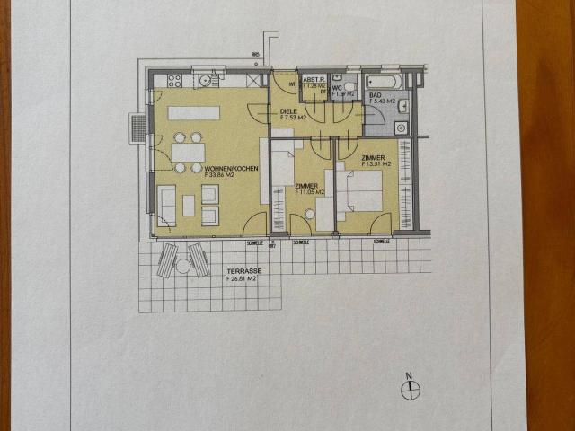 Schöne gut geschnittene 3 Zimmer Wohnung 74,25qm in Innsbruck Kranebitten mit großem Garten, Terrasse und Garagen Abstellplatz