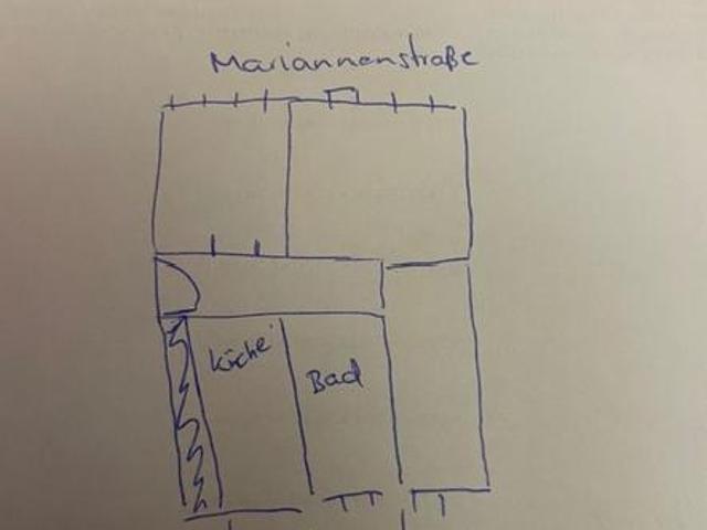 Schöne helle 3 Raum Wohnung mit Balkon ohne EBK Nähe Eisi