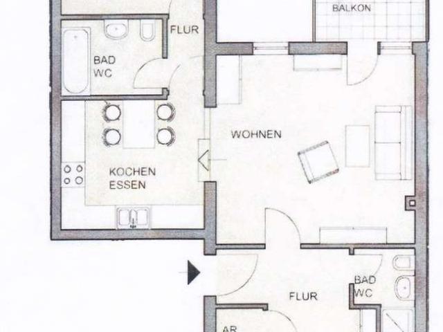 Schone, helle 4 Zimmer Wohnung mit Balkon in ruhiger Lage am Waldrand