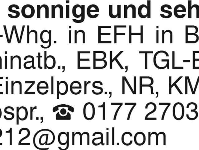 Schöne, sonnige und sehr ruhige 2 Zi DG Whg