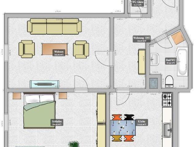 Schöne renovierte 2 Zi Altbauwohnung, größe Küche EBK in Bogen Zentrum