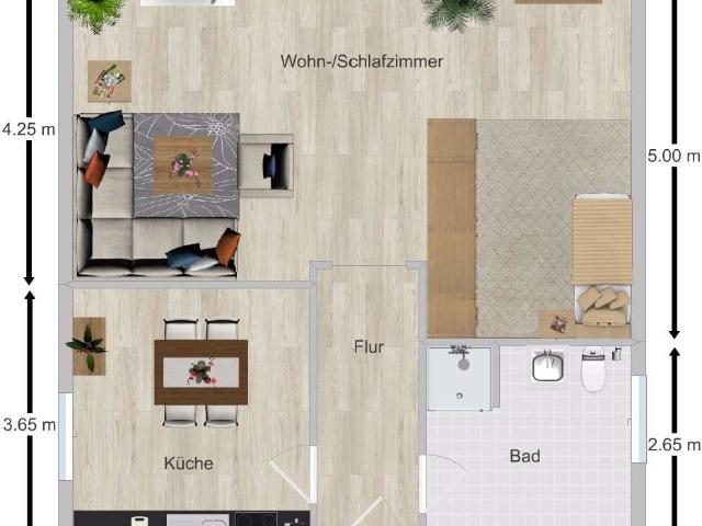 Schöne, renovierte Dachgeschoss Wohnung in ruhiger Lage in Weinheim Steinklingen