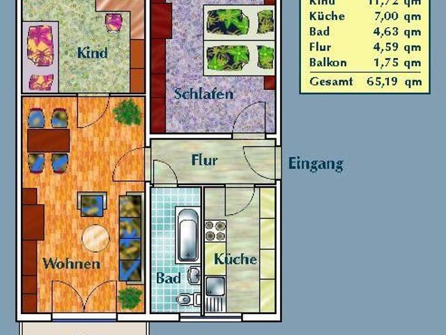 Schöner Wohnen: ansprechende 3 Zimmer Wohnung