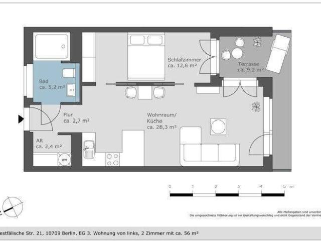 Schöner Wohnen in dieser günstig geschnittenen 2 Zi. Wohnung