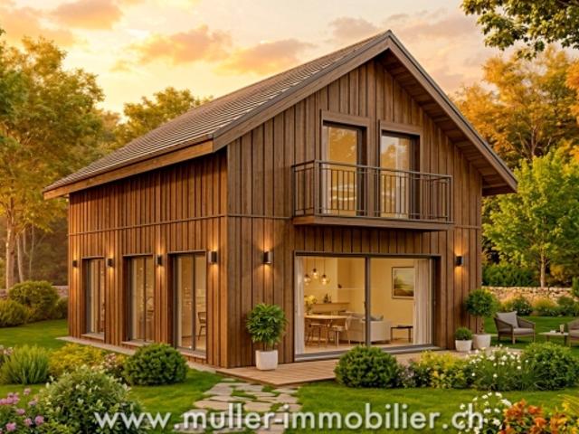 Schönes Holzhaus am Waldrand in ruhiger Lage
