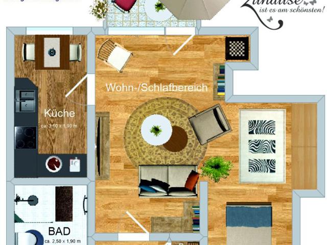 Schönes EG Single Apartment mit Balkon und ebenerdiger Dusche in Grünlage von Gladbeck Brauck