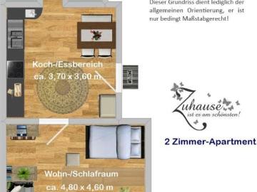 Schönes 2 Zimmer Apartment im Hochparterre, in Nähe zum Hbf