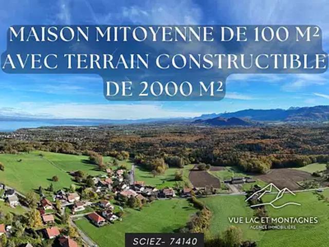 Sciez 74140 Achat / Vente maison 4 pièces t4 au dernier étage cave