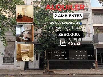 San Cristóbal, Depto 2 Amb.$580.000. Carlos Calvo 2.400,IMPECABLE