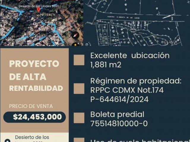 San Bartolo Ameyalco, Terreno en Venta