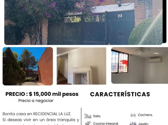 SAN MIGUEL DE ALLENDE CASA EN RENTA CON HABITACIÓN PLANTA BAJA