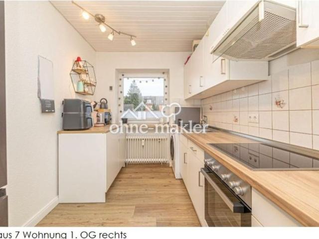Saniert am Ortsrand: 3,5 Zi. EG Wohnung, 77 m², Süd West Loggia, neue Küche & Stellplatz