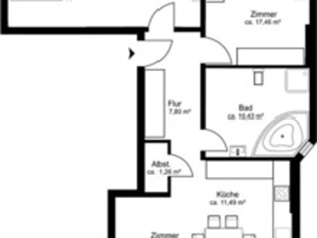 saniert 3 Zimmer WHG mit Wanne & Dusche