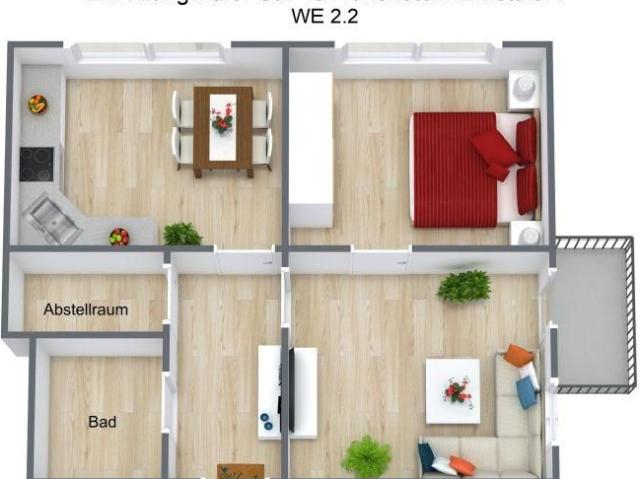 Sanierte 2 Raumwohnung mit Balkon